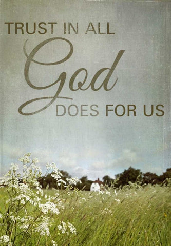 Trust in God White Modern Wood Framed Art Print with Double Matting by Gardner, Sarah
