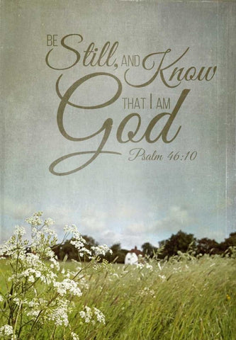 Be Still and Know Black Ornate Wood Framed Art Print with Double Matting by Gardner, Sarah