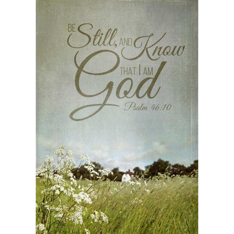 Be Still and Know Black Modern Wood Framed Art Print by Gardner, Sarah