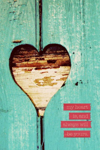 Always Yours Black Ornate Wood Framed Art Print with Double Matting by Peck, Gail