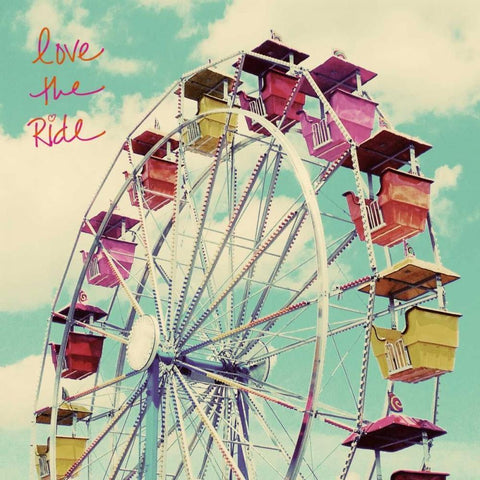 Love the Ride Black Modern Wood Framed Art Print by Saghini, Lisa Hill