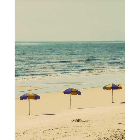 Beach Trip Rectangle II Black Modern Wood Framed Art Print with Double Matting by Peck, Gail