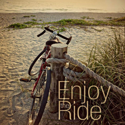 Enjoy the Ride Black Ornate Wood Framed Art Print with Double Matting by Peck, Gail
