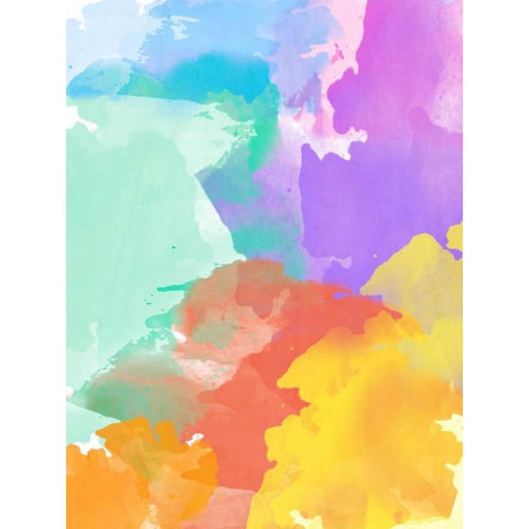 Watercolor Mess I Black Modern Wood Framed Art Print by SD Graphics Studio