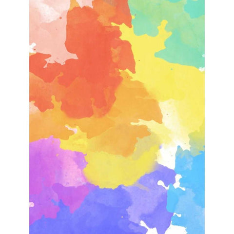 Watercolor Mess II Black Modern Wood Framed Art Print by SD Graphics Studio
