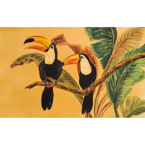 Toucans I Black Modern Wood Framed Art Print with Double Matting by Baliko, Linda