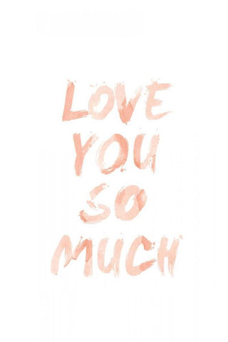 Love I White Modern Wood Framed Art Print with Double Matting by SD Graphics Studio