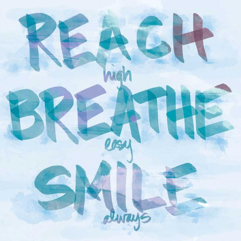Reach, Breathe, Smile Gold Ornate Wood Framed Art Print with Double Matting by SD Graphics Studio