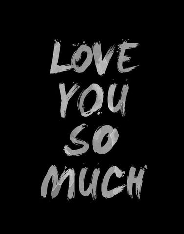 Love I Black Ornate Wood Framed Art Print with Double Matting by SD Graphics Studio