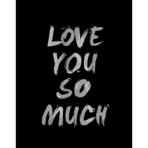 Love I Black Modern Wood Framed Art Print by SD Graphics Studio