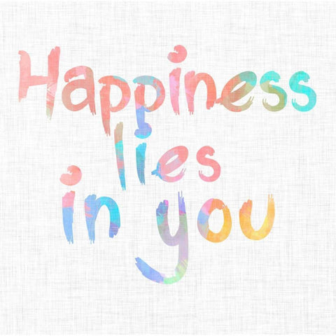 Colorful Linen Watercolors II White Modern Wood Framed Art Print by SD Graphics Studio