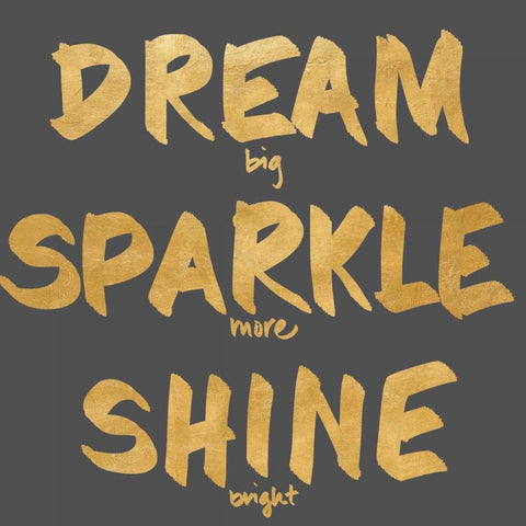 Dream Sparkle Shine Border Black Modern Wood Framed Art Print by Sundance Studios