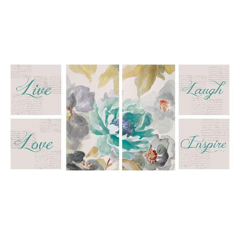 Floral Inspiration Collaboration White Modern Wood Framed Art Print by Loreth, Lanie