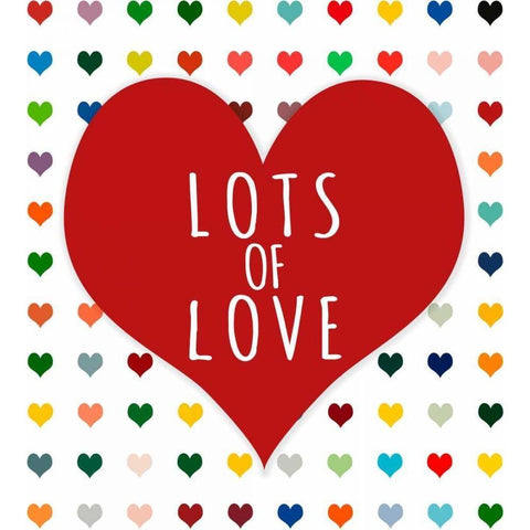 Lots of Love Black Modern Wood Framed Art Print with Double Matting by Lake, Shelley