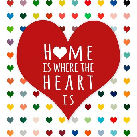 Home is Where White Modern Wood Framed Art Print by Lake, Shelley