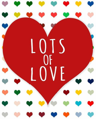 Lots of Love White Modern Wood Framed Art Print with Double Matting by Lake, Shelley