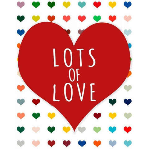 Lots of Love Black Modern Wood Framed Art Print with Double Matting by Lake, Shelley
