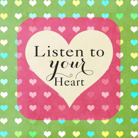 Heart Phrases II Gold Ornate Wood Framed Art Print with Double Matting by Lake, Shelley