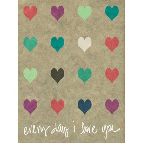Everyday Love Black Modern Wood Framed Art Print with Double Matting by Lake, Shelley