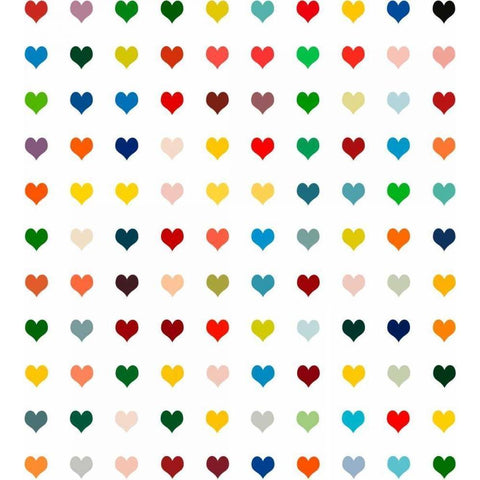 Black Heart White Modern Wood Framed Art Print by Lake, Shelley