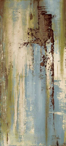 The Blue and Green Ones II White Modern Wood Framed Art Print with Double Matting by Pinto, Patricia