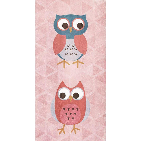 Owl See White Modern Wood Framed Art Print by SD Graphics Studio