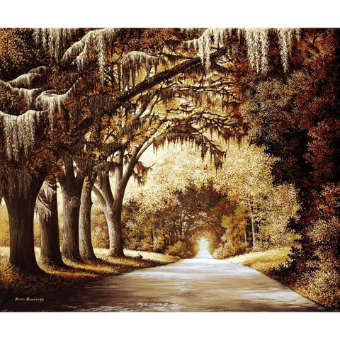 Down The Autumn Rabbit Hole Gold Ornate Wood Framed Art Print with Double Matting by Nawrocke, Bruce
