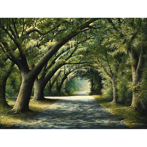 Favorite Path Black Modern Wood Framed Art Print with Double Matting by Nawrocke, Bruce