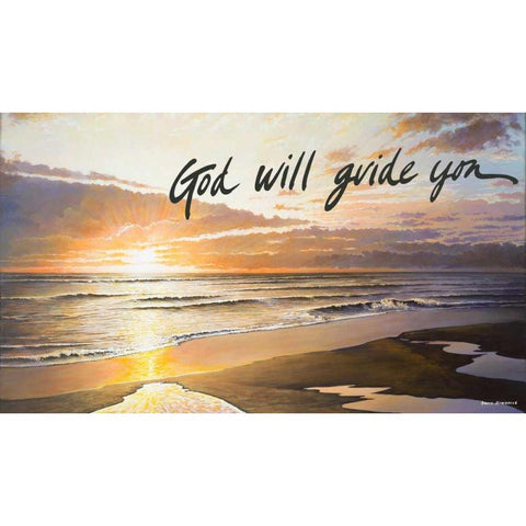 God Will Guide You Black Modern Wood Framed Art Print with Double Matting by Nawrocke, Bruce