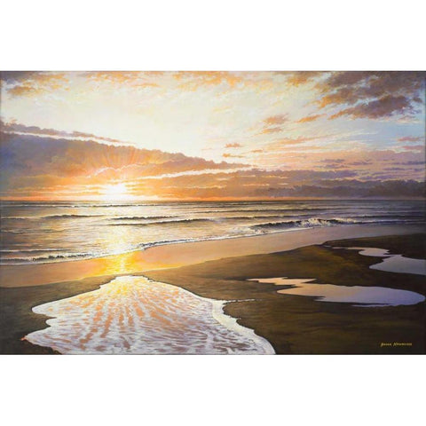 The Seventh Day Black Modern Wood Framed Art Print with Double Matting by Nawrocke, Bruce