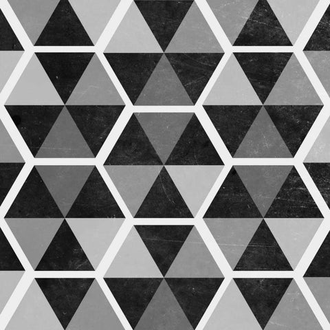 Gray Pattern II Black Ornate Wood Framed Art Print with Double Matting by Studio, Sd Graphics