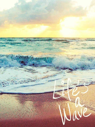 Lifes a Wave White Modern Wood Framed Art Print with Double Matting by Peck, Gail