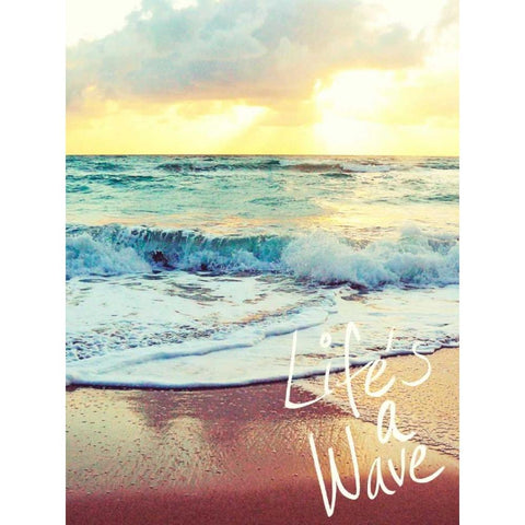 Lifes a Wave Gold Ornate Wood Framed Art Print with Double Matting by Peck, Gail