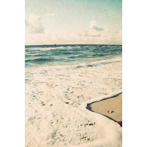 Filtered Beach Photo II Black Modern Wood Framed Art Print with Double Matting by Peck, Gail