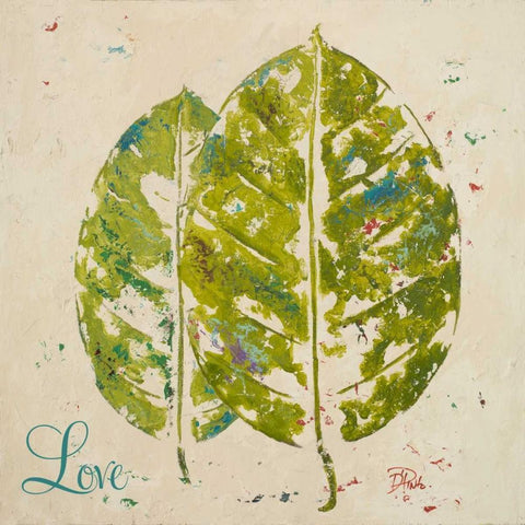 Green Love and Hope I Black Modern Wood Framed Art Print with Double Matting by Pinto, Patricia