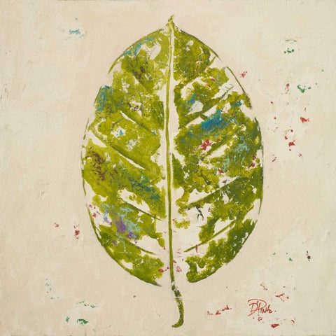 The Green Ones I White Modern Wood Framed Art Print with Double Matting by Pinto, Patricia