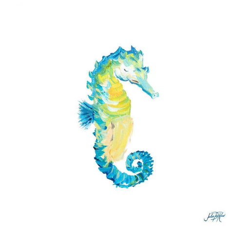 Sea Creatures III White Modern Wood Framed Art Print with Double Matting by DeRice, Julie