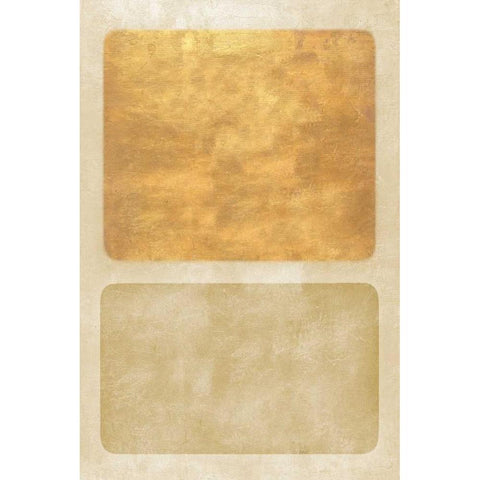 Gold and Cream White Modern Wood Framed Art Print by Lake, Shelley