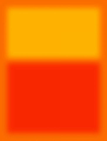 Orange and Red White Modern Wood Framed Art Print with Double Matting by Lake, Shelley