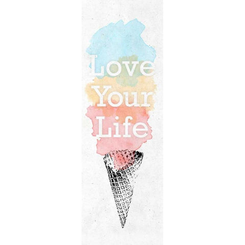 Watercolor Cone II White Modern Wood Framed Art Print by SD Graphics Studio