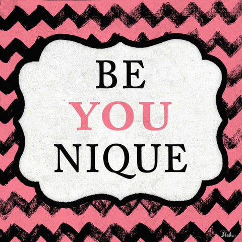 Be You Nique Gold Ornate Wood Framed Art Print with Double Matting by Pinto, Patricia