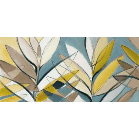 Rich Palm Abstract Panel White Modern Wood Framed Art Print by Loreth, Lanie