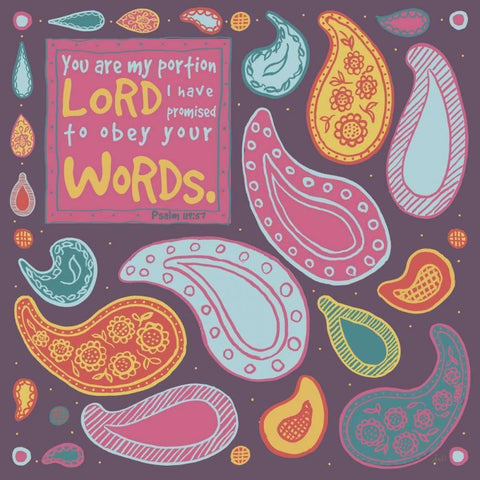 Inspired Paisley II Black Modern Wood Framed Art Print by Metz, Andi