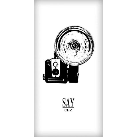 Photoshoot I (Say Chz) White Modern Wood Framed Art Print by Edwins, Hugo