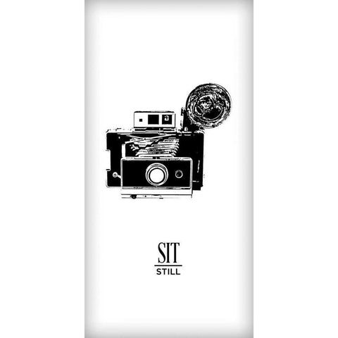 Photoshoot II  (Sit Still) Black Modern Wood Framed Art Print by Edwins, Hugo