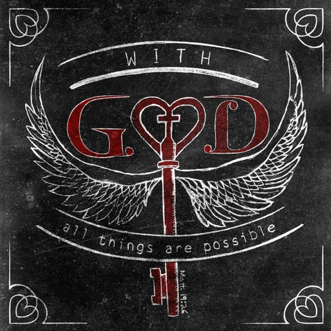 Friends Love III Black Ornate Wood Framed Art Print with Double Matting by SD Graphics Studio