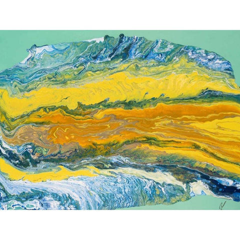 Yellowstone Gold Ornate Wood Framed Art Print with Double Matting by Mercado, M.