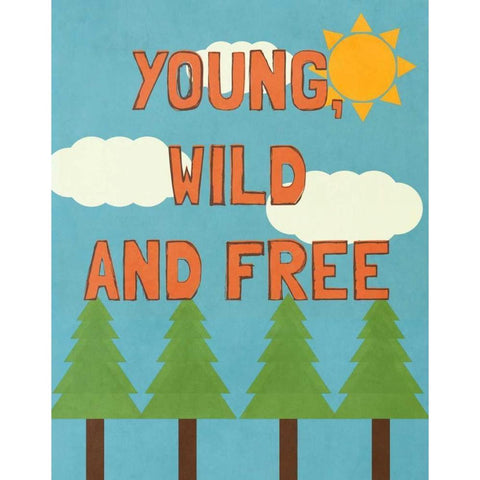 Young Mountains I Black Modern Wood Framed Art Print by SD Graphics Studio
