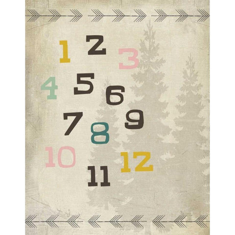 Educational Woodland 1 Black Modern Wood Framed Art Print by SD Graphics Studio