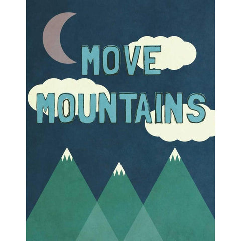 Young Mountains II Black Modern Wood Framed Art Print by SD Graphics Studio